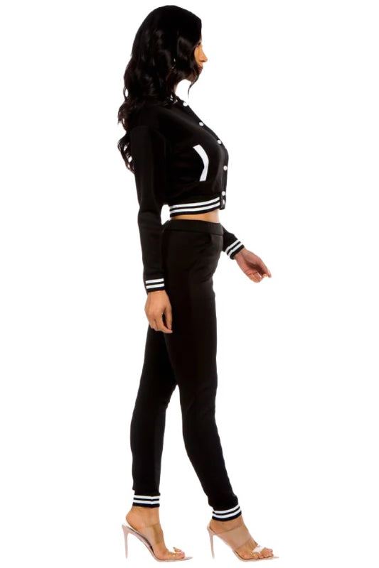 two piece pant set by Claude