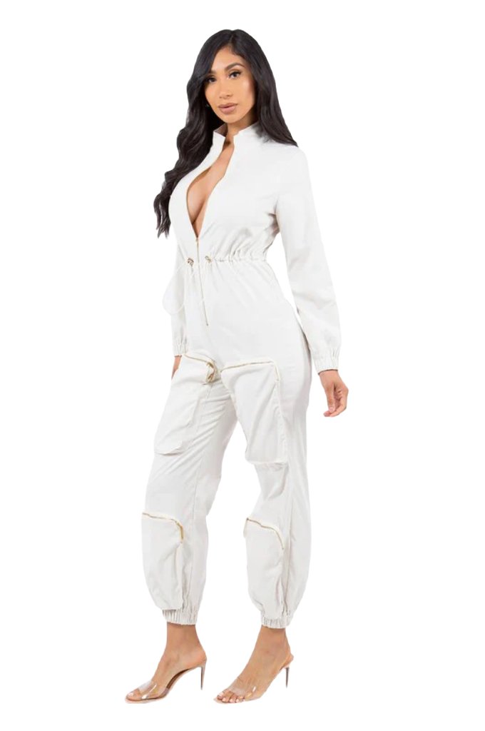 sexy cargo style jumpsuit by Claude