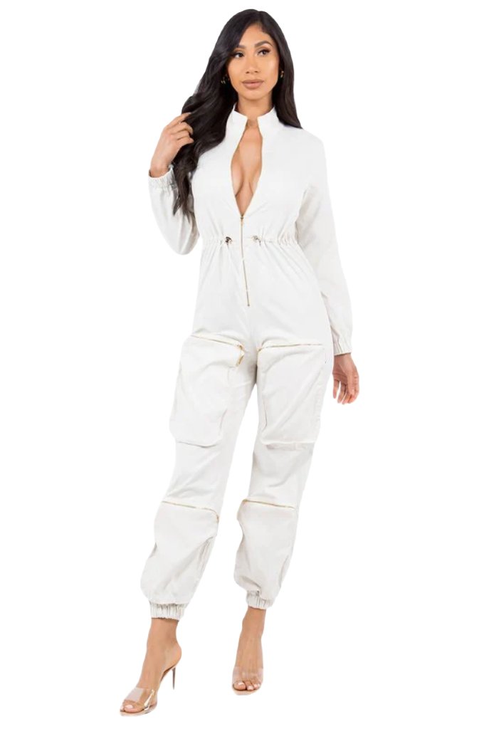 sexy cargo style jumpsuit by Claude