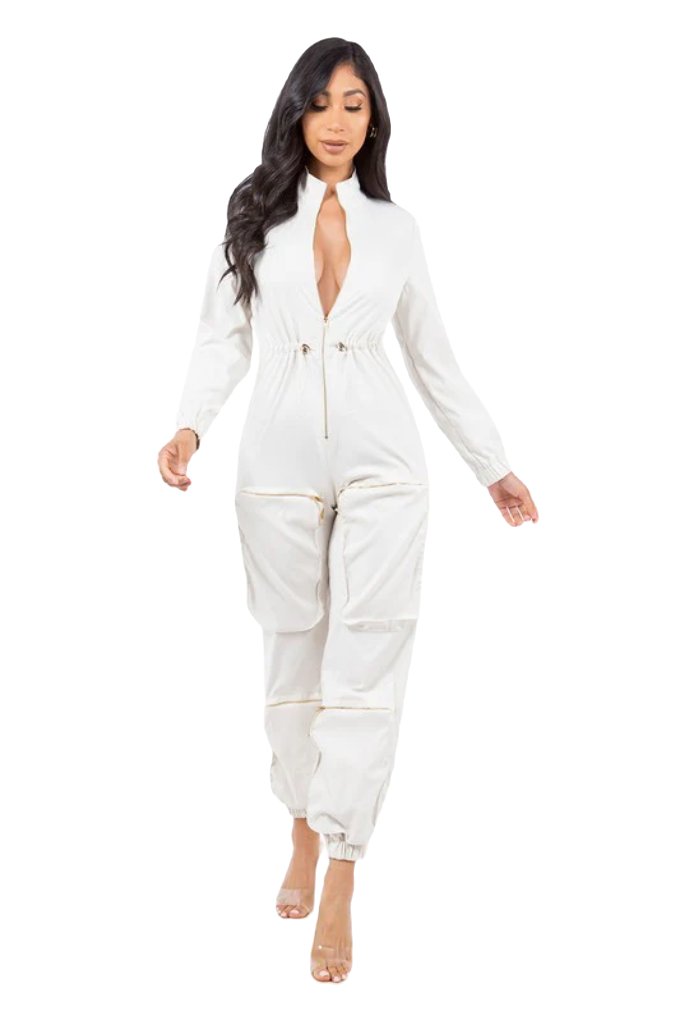 sexy cargo style jumpsuit by Claude