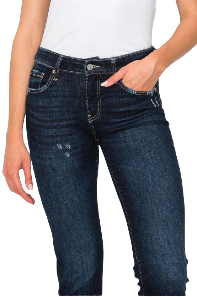 HIGH RISE SKINNY STRAIGHT JEANS