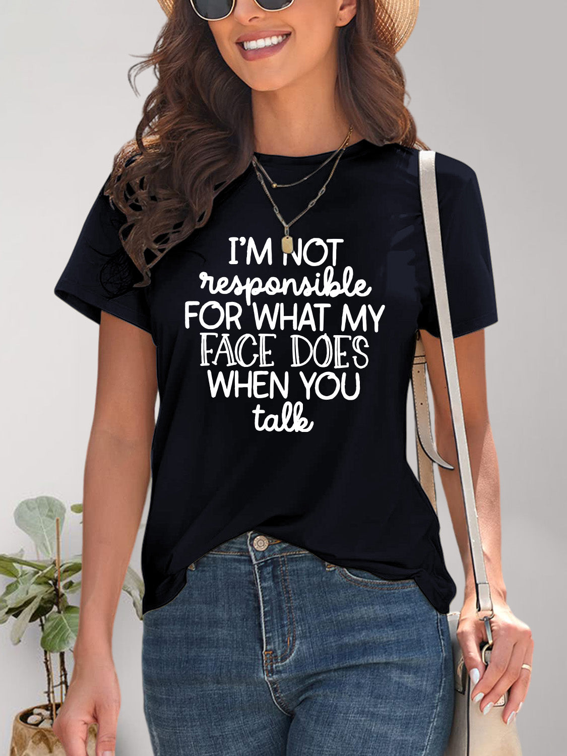 A &D Graphic Round Neck Short Sleeve T-Shirt