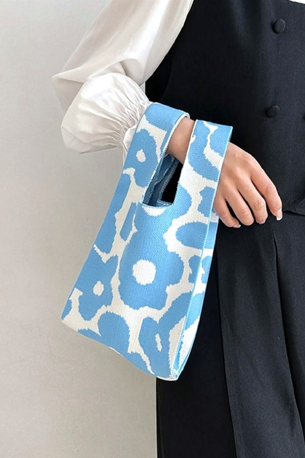 Zenana flower eco-friendly knitted handbag