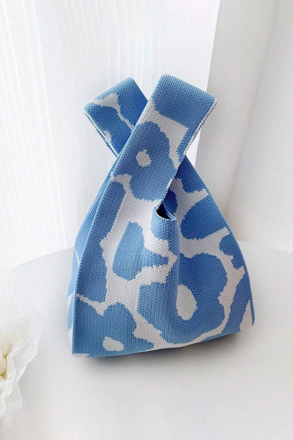 Zenana flower eco-friendly knitted handbag