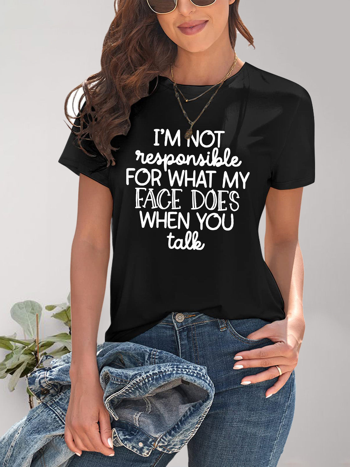 A &D Graphic Round Neck Short Sleeve T-Shirt