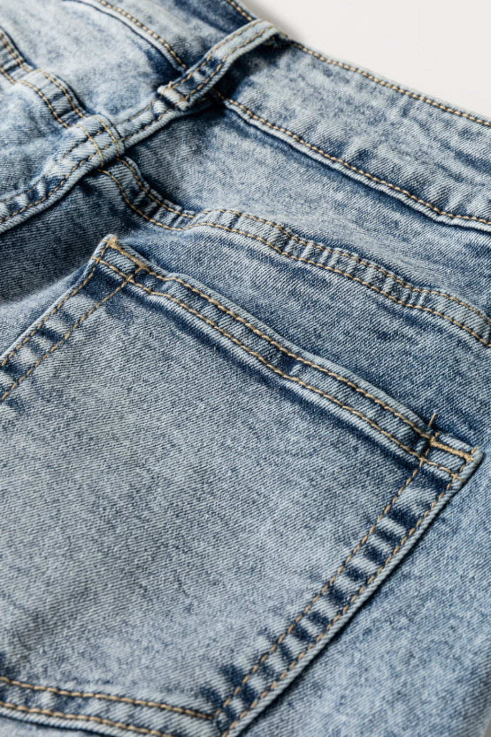 SYNZ washed wide leg jeans with pocket