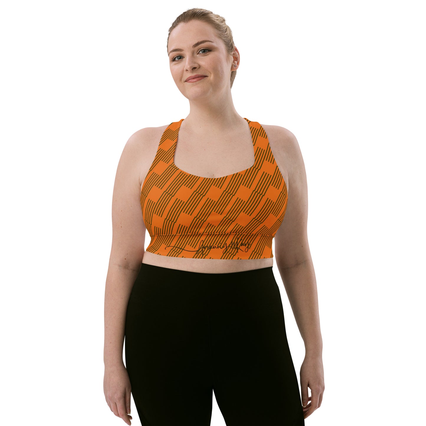 AmauriyellKay orange longline sports bra