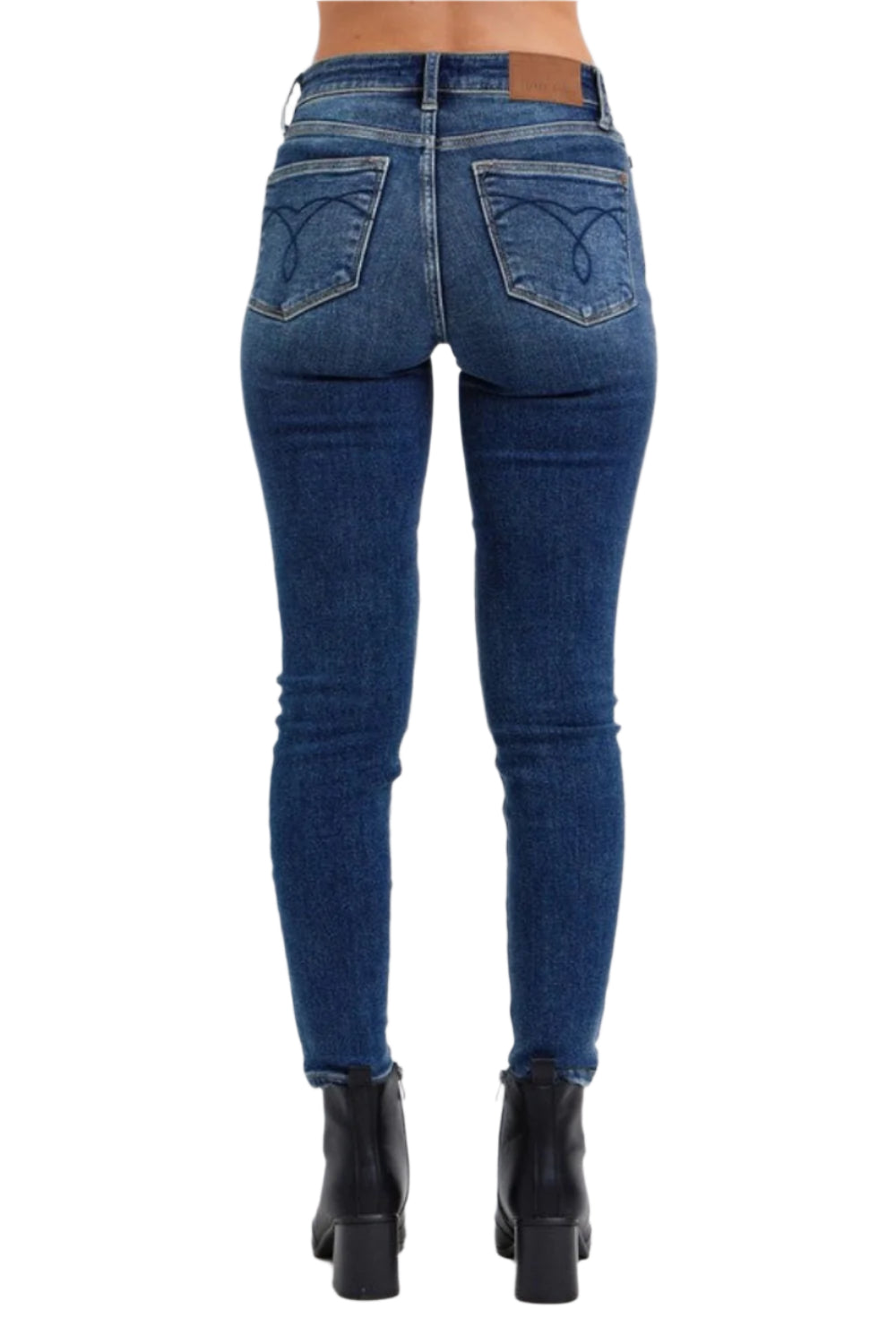 Judy Blue full size mid-rise waist skinny jeans with pockets