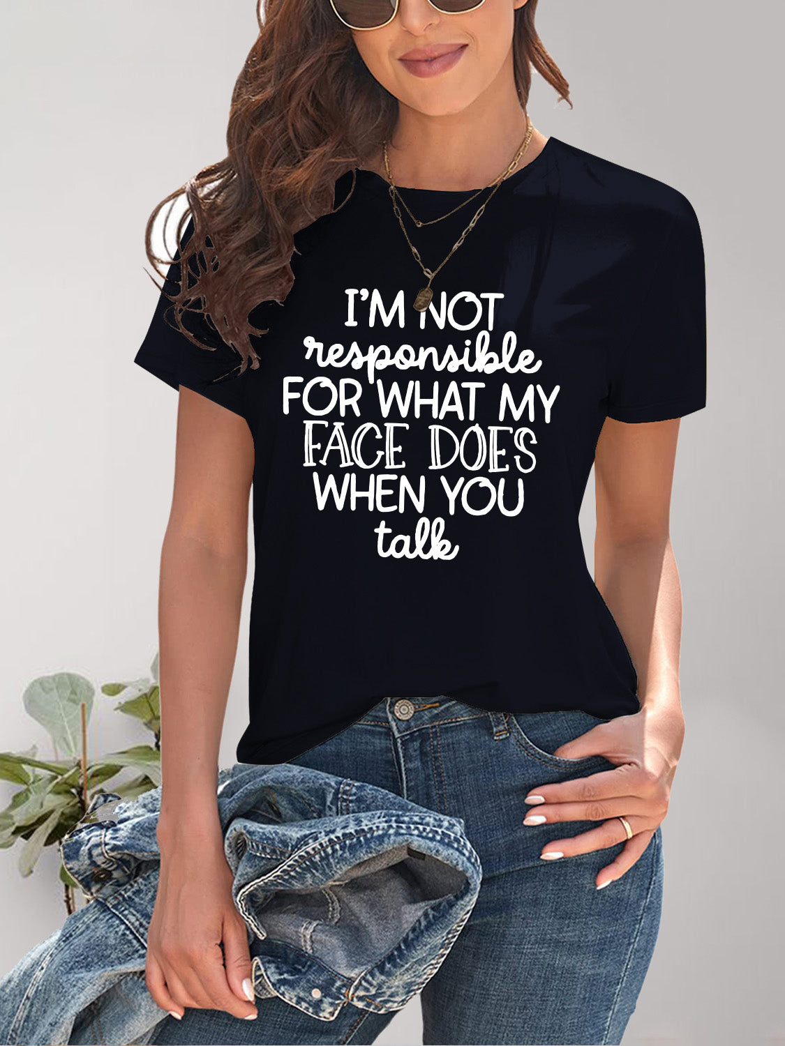 A &D Graphic Round Neck Short Sleeve T-Shirt