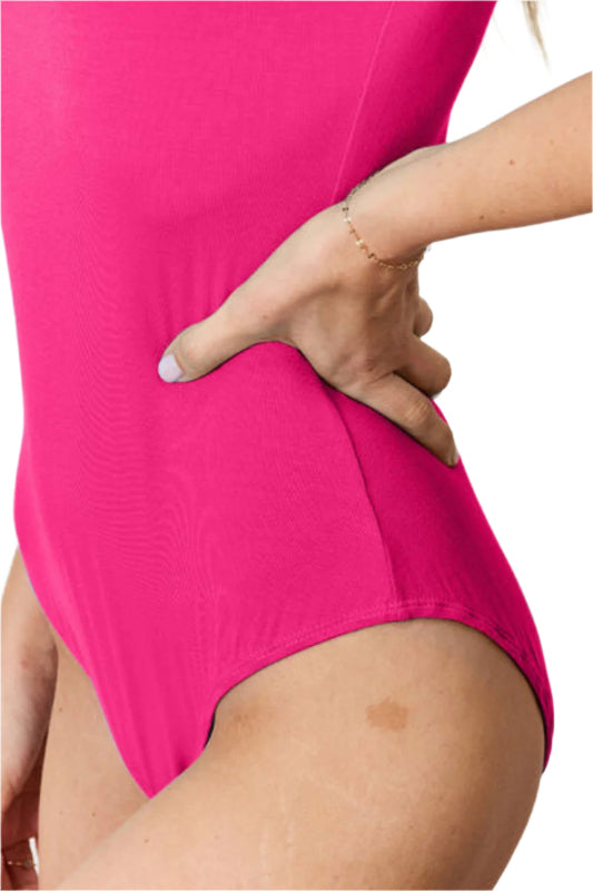 Basic Bae round neck short sleeve bodysuit