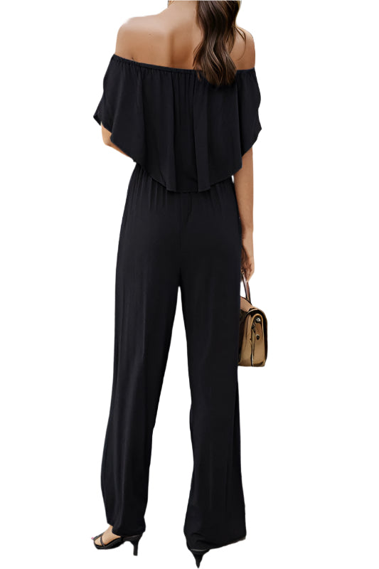 P@S Off-Shoulder Wide Leg Jumpsuit