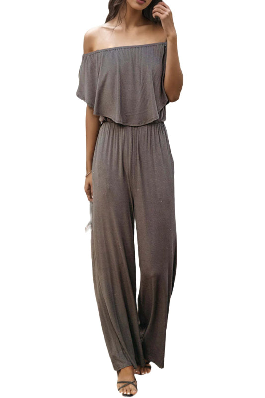 P@S Off-Shoulder Wide Leg Jumpsuit