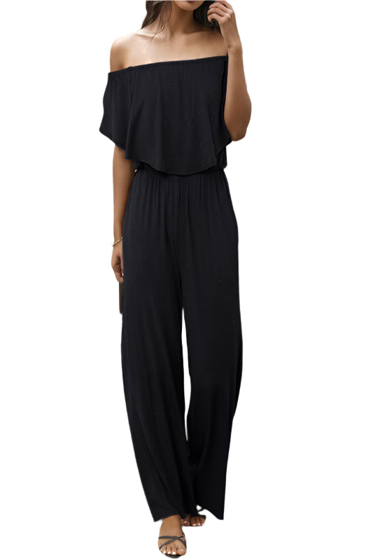 P@S Off-Shoulder Wide Leg Jumpsuit