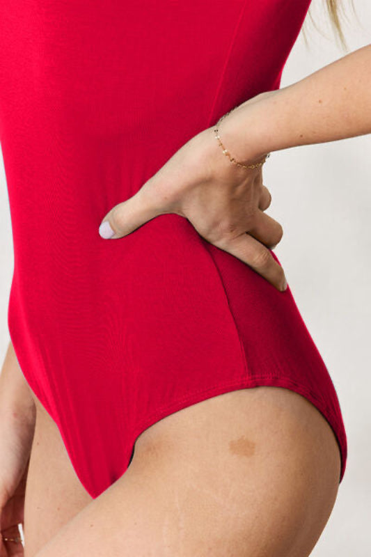 Basic Bae round neck short sleeve bodysuit