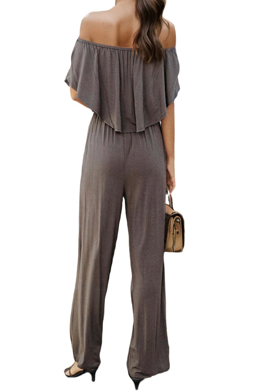 P@S Off-Shoulder Wide Leg Jumpsuit