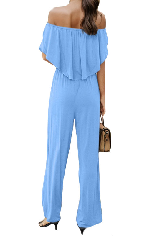 P@S Off-Shoulder Wide Leg Jumpsuit