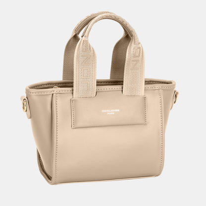 David Jones small handbag with embossed pattern handles