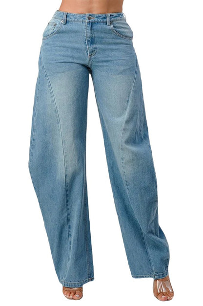 Athina Wide Leg Denim Jeans