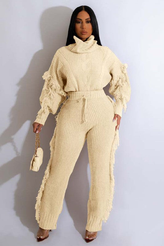 LONG SWEATER PANTS SET BY Claude