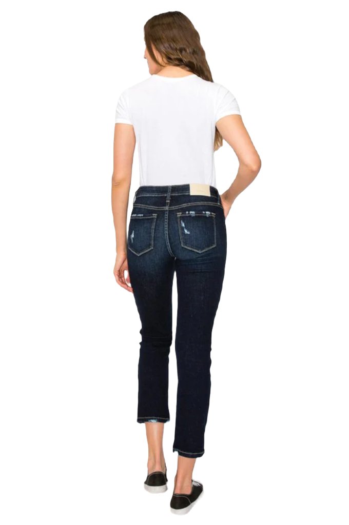 RISE High SKINNY STRAIGHT JEANS