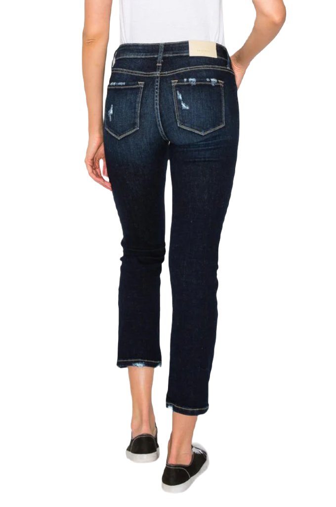 RISE High SKINNY STRAIGHT JEANS