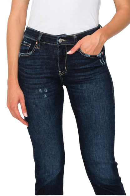 PLUS SIZE - HIGH RISE SKINNY STRAIGHT JEANS