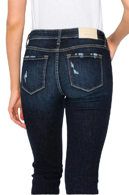 PLUS SIZE - HIGH RISE SKINNY STRAIGHT JEANS