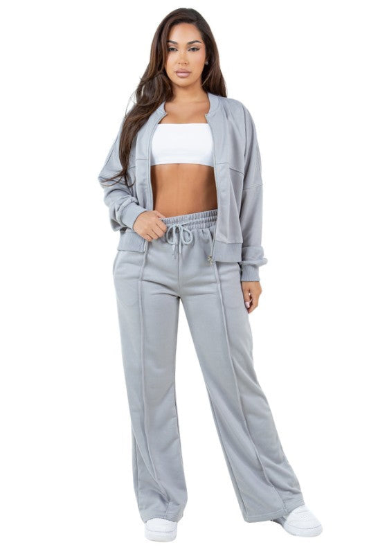 women fashion sweatsuit two piece by Claude