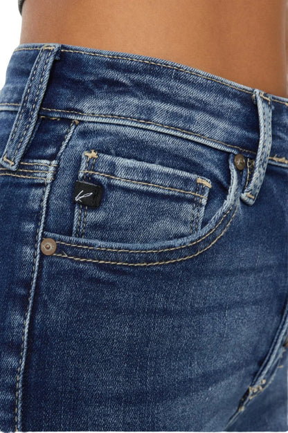 Kancan Cat's Whiskers Button Fly Denim Shorts