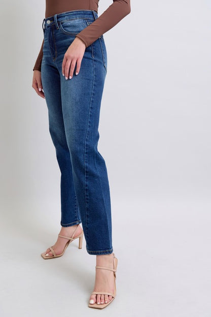 Judy Blue full size side seam detail straight jeans with pockets