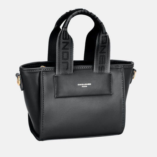 David Jones small handbag with embossed pattern handles