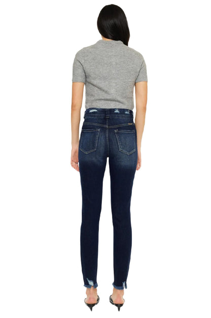Kancan Cat's Whiskers Raw Hem High Waist Jeans