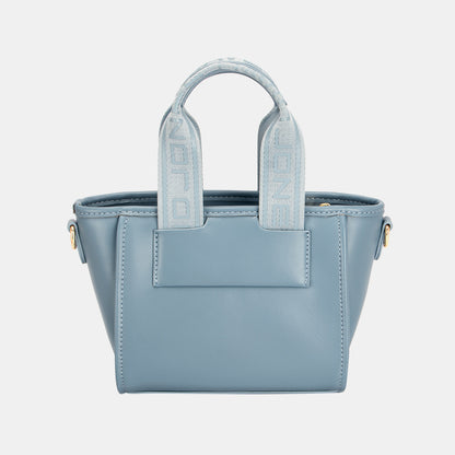 David Jones small handbag with embossed pattern handles