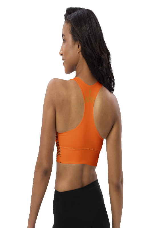 AmauriyellKay orange longline sports bra