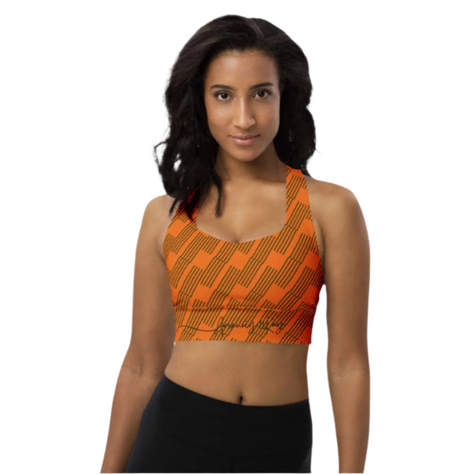 AmauriyellKay orange longline sports bra