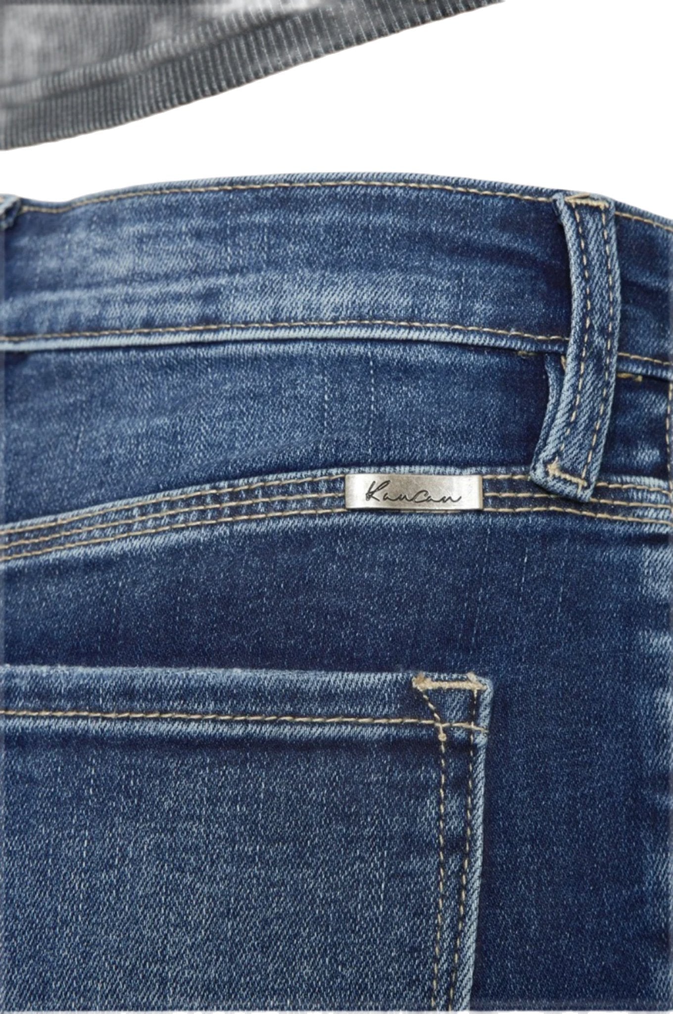 Kancan Cat's Whiskers Button Fly Denim Shorts