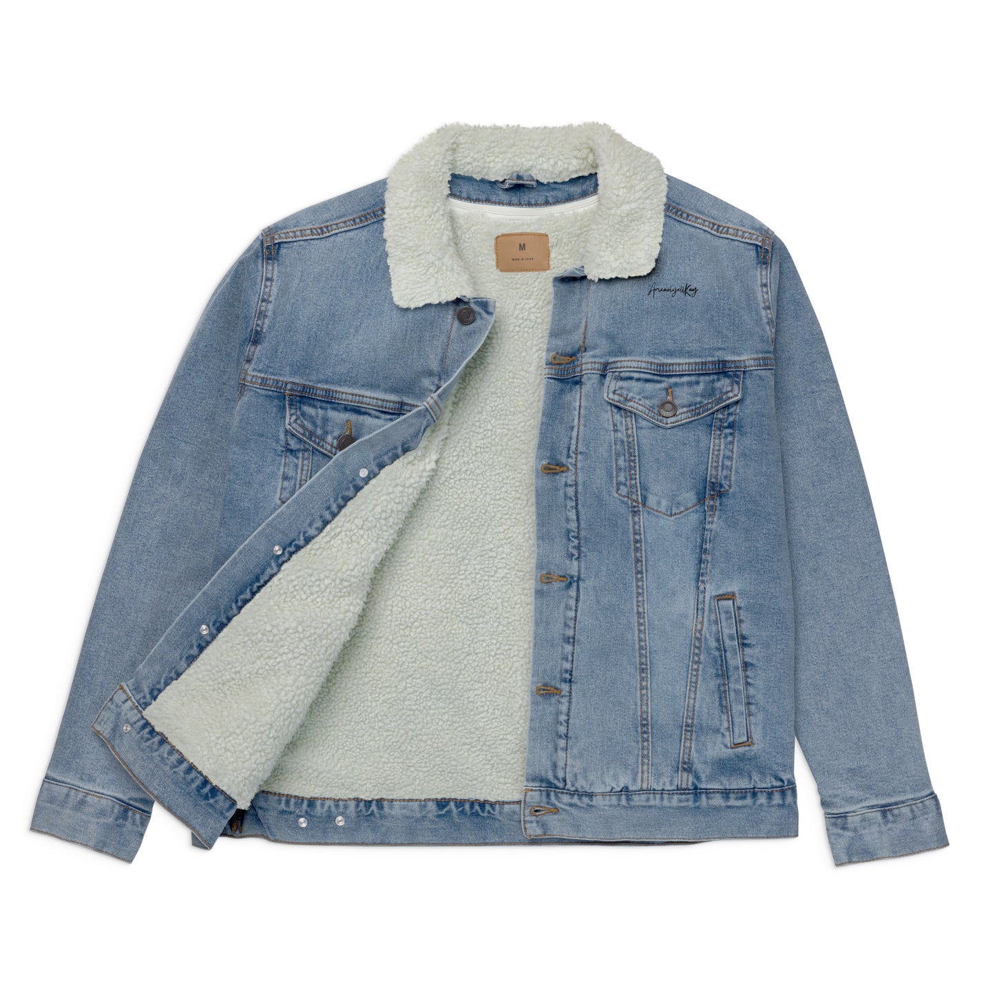 Amauriyellkay unisex denim sherpa jacket