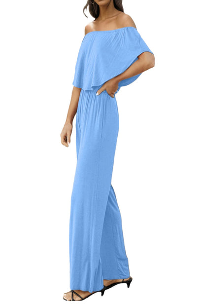 P@S Off-Shoulder Wide Leg Jumpsuit