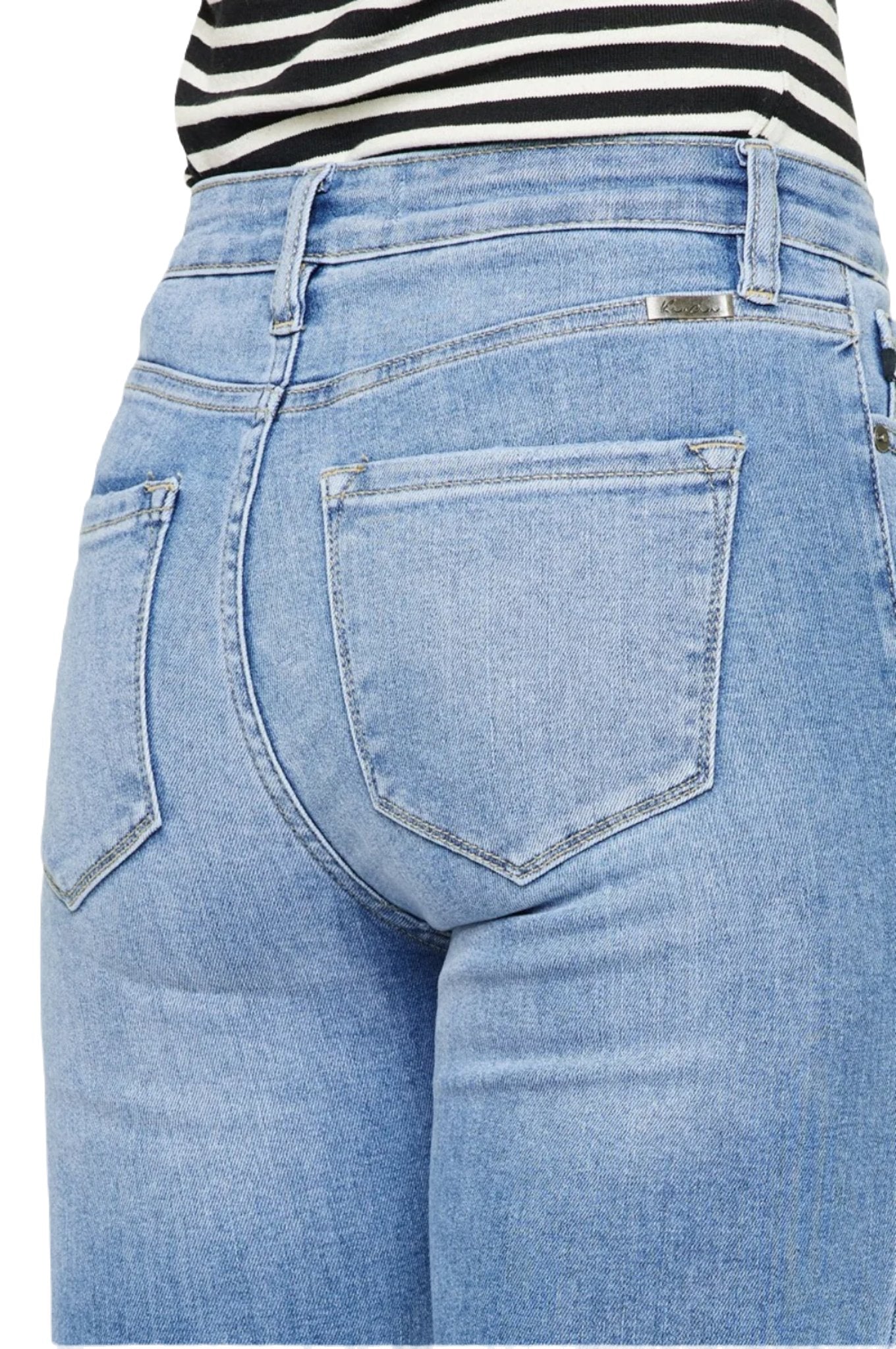 Kancan Distressed Cat's Whiskers Button Fly Jeans