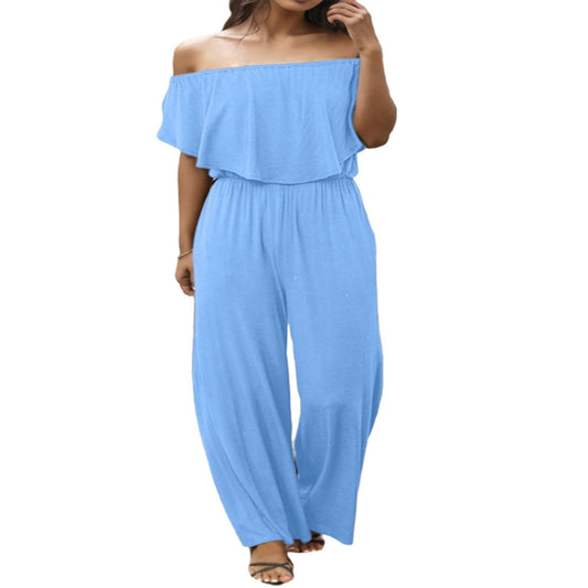 P@S Off-Shoulder Wide Leg Jumpsuit